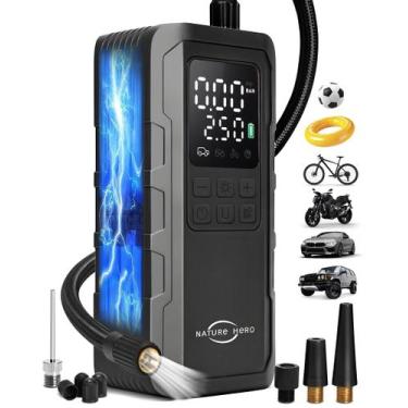 Imagem de Compressor de ar portátil com inflador de pneus 150PSI para pneus de c