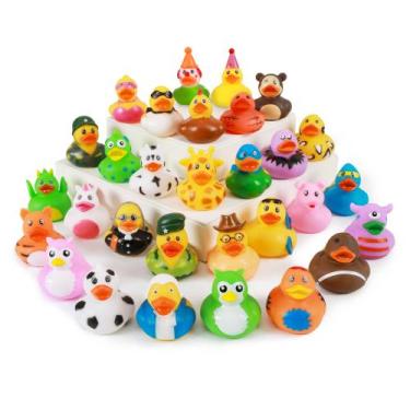 Imagem de Pacote de 30 Rubber Duck WQTHE para Jeep Ducking, brinquedo de banho p
