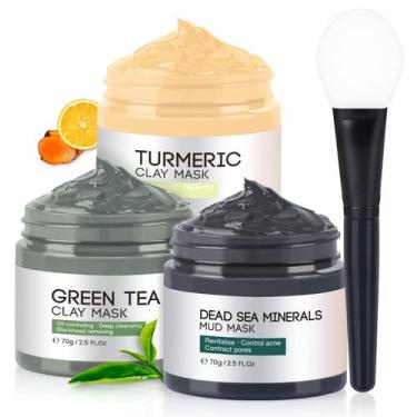 Imagem de Conjunto de cuidados com a pele facial BOJICA Turmeric Vitamin C Clay 