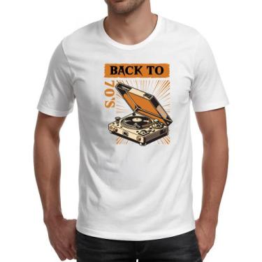 Imagem de Camiseta Unissex Back to anos 70 vitrola - Alearts, GG