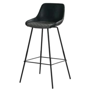 Imagem de Banqueta Bogotá Rivatti Revestimento em Poliuretano (PU) Azul Marinho 