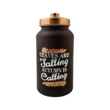 Imagem de Pote Decorativo Vidro Com Tampa Metal Preto/Rose/Gold - Royal