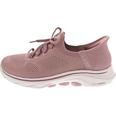 Imagem de Skechers Tênis feminino Go Walk 7 Via Hands Free Slip-ins, Roxa, 42