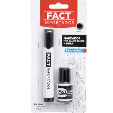 Imagem de Marcador para Quadro Branco Recarregável, Kit com Caneta e Refil, Disponível em Preto, Verde, Azul e Vermelho (Preto)