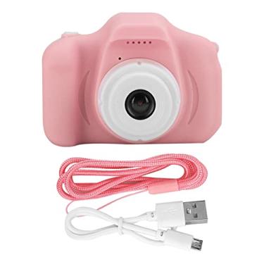Imagem de Crianças Mini Câmera de Vídeo Digital Brinquedo Hd Diy Fotos Gravação, Pinkgreenblue 2.0in Câmera Infantil para Crianças (Róseo)