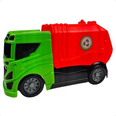Imagem de Caminhão de Brinquedo Basculante Carga Coletor BS Toys Infantil Ecológ