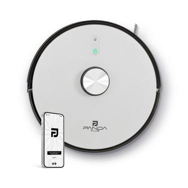 Imagem de Robô Aspirador de Pó Inteligente AMG-R3 PRO 3 em 1 Varre Aspira e Passa Pano Mapeamento a Laser LDS Bivolt