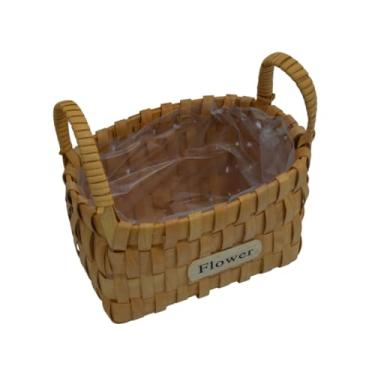 Imagem de CESTO DE VIME FLORES ALCA LATERAL PEQUENA