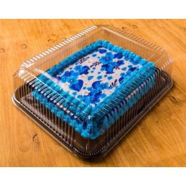 Imagem de Embalagem/bandeja Bolo/torta Retangular P-78 Média Caixa com 40 unidad