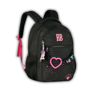 Imagem de Mochila Rebecca Bonbon Costas Meninas Escolar Passeio Viagem, Preto