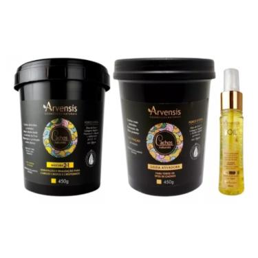 Imagem de Kit Arvensis Máscara 2x1 + Geleia Alta + Finalizador Tec Oil