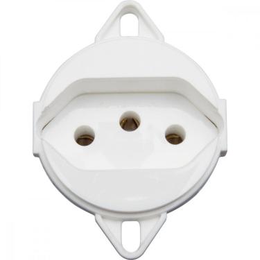 Imagem de Tomada 2P+T para Tampa de Piso Tramontina 20 A 250 V Branca