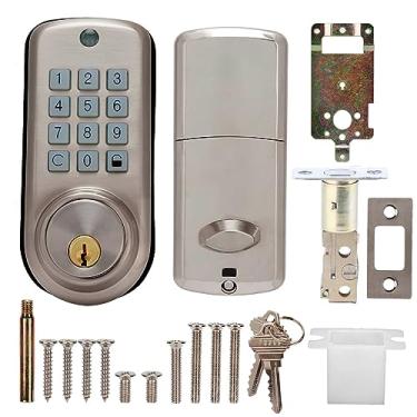 Imagem de Pilipane Conjunto de fechadura mecânica com senha com teclado de alta segurança antifurto para edifício de escritório doméstico liga de zinco 840 g