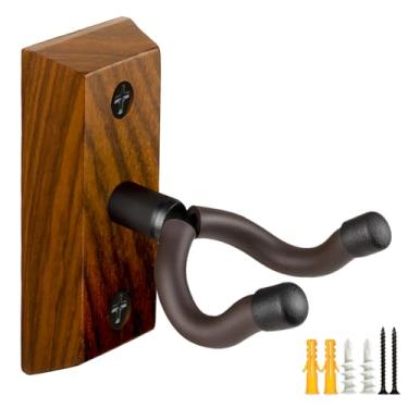 Imagem de Suporte de parede para guitarra, cabide de madeira zebra, suporte de parede de guitarra em forma de U, suporte de parede para guitarra, acessórios de guitarra acústica, guitarra elétrica, banjo, baixo