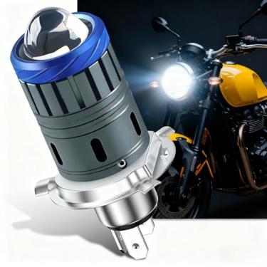 Imagem de Suacopzar 1PC H4 Lâmpada de LED de farol alto/baixo, 3120LM 12-80V 26W H4 lâmpada de farol LED com lente, compatível com a maioria das lâmpadas de iluminação de motocicleta (branca)