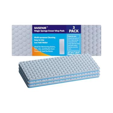 Imagem de Esponja mágica para esfregão de borracha, refis de esponja de melamina adequados para cabeça de esfregão plana de 38 cm, para casa, cozinha, banheiro, piscina, barco