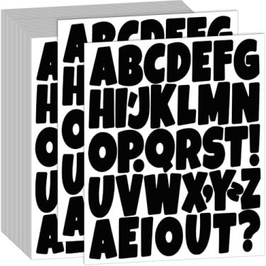 Imagem de Bemeol 1368 peças de quadro de avisos, 5 cm, letras do alfabeto, adesivos autoadesivos, letras para quadro de cartazes, sala de aula, caixa de correio, porta, decoração de casa (preto)