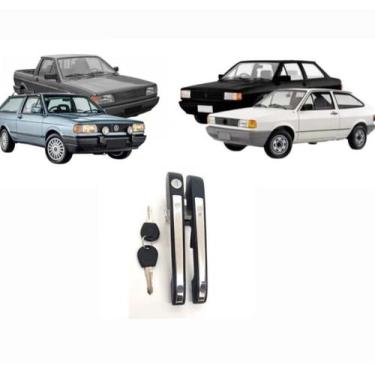 Imagem de Par Maçanetas Externas Friso Cromado. Gol Quadrado / Voyage / Parati /