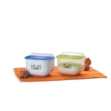 Imagem de Saleiro De Parede C/Adesivo Flor/Sal Plastico