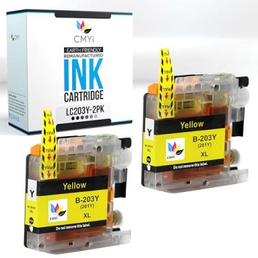 Imagem de CMYi LC203Y Cartucho de tinta de substituição amarelo para Brother DCP-J4120DW, MFC-J4320DW, J4420DW, J460DW, J4620DW, J4625DW, J480DW, J485DW, J5320DW, J5520DW, J5620DW, J5625DW W, J572 Impressora