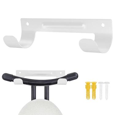 Imagem de Gancho de tábua de passar roupa, suporte de parede para tábua de passar a ferro, organizador de parede com parafusos para lavanderias, suporte de armazenamento, suporte para pendurar em Y ou tábuas de