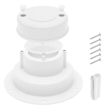 Imagem de Kits de tampas de ventilação de encanamento de trailer de alumínio com parafusos, kit de cobertura de esgoto de teto campistas com tela de filtro para tubo OD de 2.5 cm a 2-3/20.3 cm, substituição de