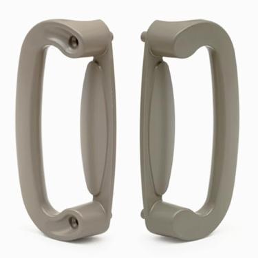 Imagem de Puxadores falsos de porta de pátio deslizantes compatíveis com Andersen Tribeca Style OEM Part #2562035, 2573603 e #2573605, centros de furo de 14 cm, sem mão, fundido em pedra