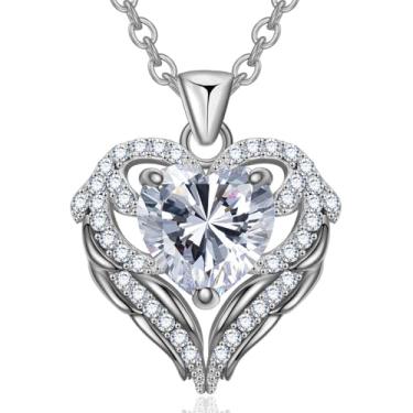 Imagem de Colares com pingente de cristal de pedra do mês de nascimento para mulheres, presente de aniversário dos namorados, dia das mães, colar de namorada, joia de coração de filha, aniversário para ela, ON