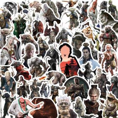 Imagem de Adesivos Blacks Myths Wukongs, vinil impermeável, anime, 57 unidades -