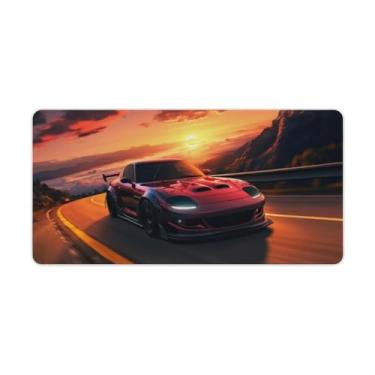 Imagem de Sunset JDM Car Rx7 Sport Speed Desk Pad Mouse Pad Antiderrapante Grande Material de Escritório Tapete de Mesa de Borracha Impermeável Tapete de Escrita para Escritório Jogo Casa 30 x 60 cm