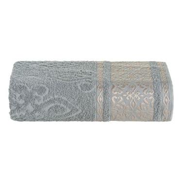 Imagem de kit toalha de banho com toalha de rosto essence Bia enxovais, granito