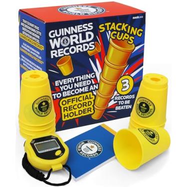 Imagem de Guinness World Records 2026 Stacking Cups Kit - Record Breaker - Stacking Cups For Kids & Adult - World Record Holder - Guinness Book Records - Speed Cup - Achievement Game - Stocking Fillers For Kids