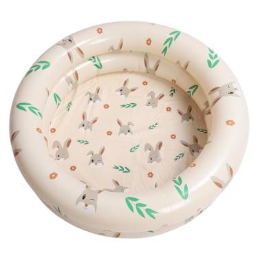 Imagem de Serounder Piscina Infantil Ao Ar Livre, Segura, Portátil, Dobrável, Piscina de Bolinhas para Diversão Interna, Meninos, Meninas, Pvc (Coelho Bege)