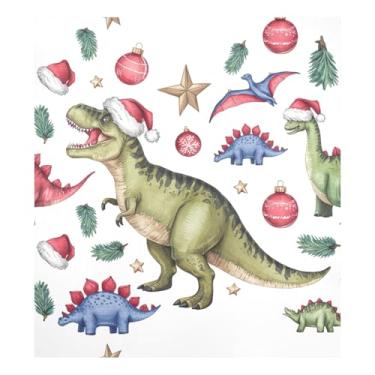 Imagem de Dinossauros Ímã de Natal Adesivo para lava-louças de geladeira, para arruelas de metal, decalque de painel de ímã de geladeira 58 cm L x 66 cm A