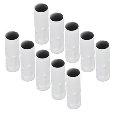 Imagem de Alomejor Candelador de Velas, Mangas de Vela de Lustre, Mangas de Lâmpada de 10 Pacote para Luminária de Luminária de Candelabra Tubo de Base de Lâmpadas (Branco)