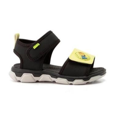 Imagem de Sandália Infantil Masculina Klin Light Preta Lima - 132065-Masculino