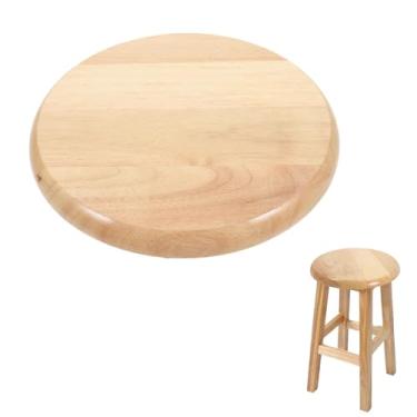 Imagem de Veemoon Assento de assento de madeira rústica de substituição para cadeiras de metal assento redondo banco de madeira assento de madeira banco de degrau assento de substituição banco de assento de