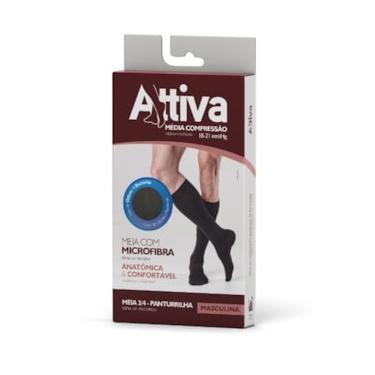 Imagem de Meia 3/4  Attiva - Média Compressão Masculina - Ponteira Fechada - Cor