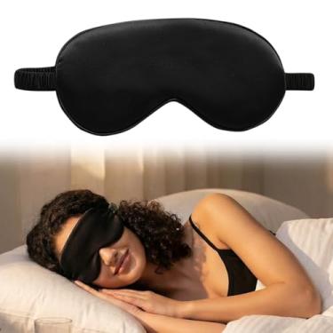 Imagem de Máscara de dormir de seda contornada, lavável na máquina
