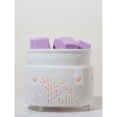 Imagem de QCYBDGLOV Aquecedor elétrico de cerâmica para derretimento de cera e derretimento de óleo de cubo fofos aquecedores pequenos aromaterapia para queimador decorativo doméstico derrete vela perfumada