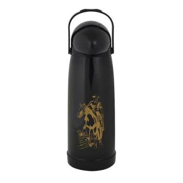 Imagem de Garrafa Térmica Farroupilha 1,9L - Vidro Interno Tampa Pressão Alça Pr