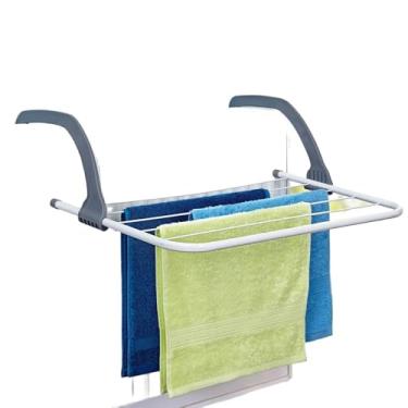 Imagem de Varal Portátil Para Apartamento Secador De Roupas Prático e Retrátil Para Janela e Parede Varal Dobrável