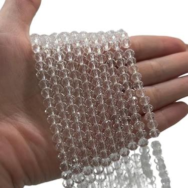 Imagem de Fios de Cristais 6mm para Bijuteria e Artesanato – 10 Fios com ~850 Pedras da Mesma Cor (Transparente)