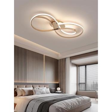 Imagem de Luminária de teto LED para sala de estar, com intensidade regulável e controle remoto. Design moderno e criativo. Luminária de teto em acrílico com economia de energia para quarto e sala de