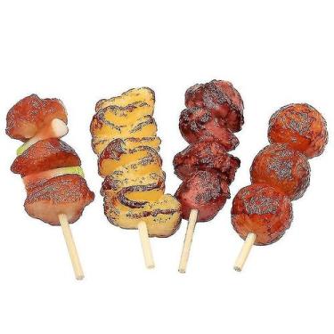 Imagem de Conjunto de brinquedos de cozinha Pretend BBQ, espetos de rosbife para