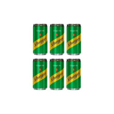 Imagem de Refrigerante Ginger Ale Schweppes Lata 220ml Kit com 6 unidades