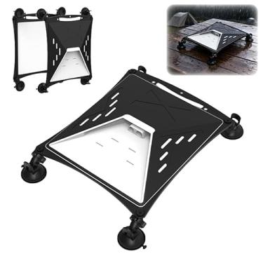 Imagem de Tesrin Starlink Mini capa protetora com 4 suportes de ventosa, acessório de antena de silicone líquido para Starlink Mini, capa de cobertura total à prova de intempéries preta