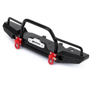 Imagem de Peças de carro RC compatíveis com Axial para SCX10 para SCX10 II 90046 90047 Peças de atualização de metal dianteiro traseiro com luzes para rastreador RC 1/10 (dianteiro e traseiro)