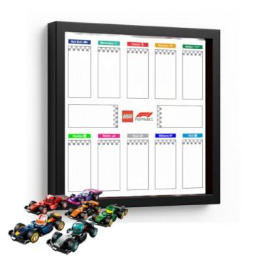 Imagem de Quadro Moldura Expositor para Carros F1 Miniaturas Mini, Acompanha 12 fixadores com Fita 3M (Branco C)