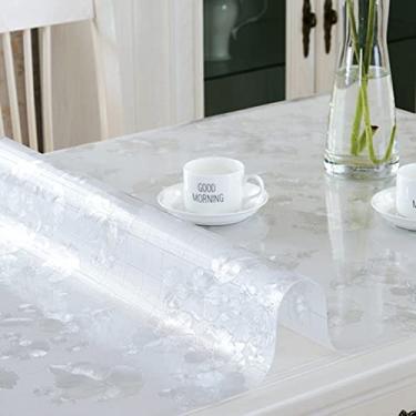 Imagem de Tapete de mesa transparente, capa de mesa grossa, elegante, toalha de mesa para 2, 4, 6 pessoas, multiuso (cor 5 100 x 100 cm)